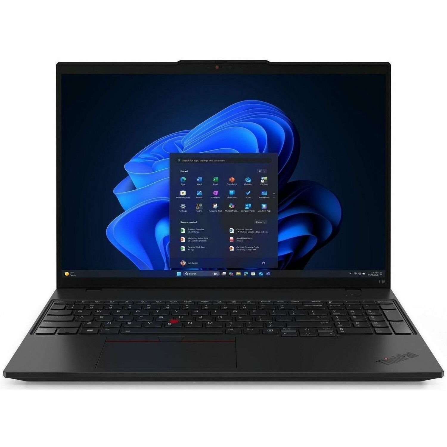 Lenovo ThinkPad L16 Gen 2 21SA0009AU 16" Notebook - WUXGA - Intel Core Ultra 5 225U - 32 GB - 512 GB SSD - English Keyboard - Black