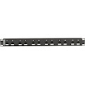 Black Box CAT6 Surge-Protected Patch Panel - 1U, 12-Port