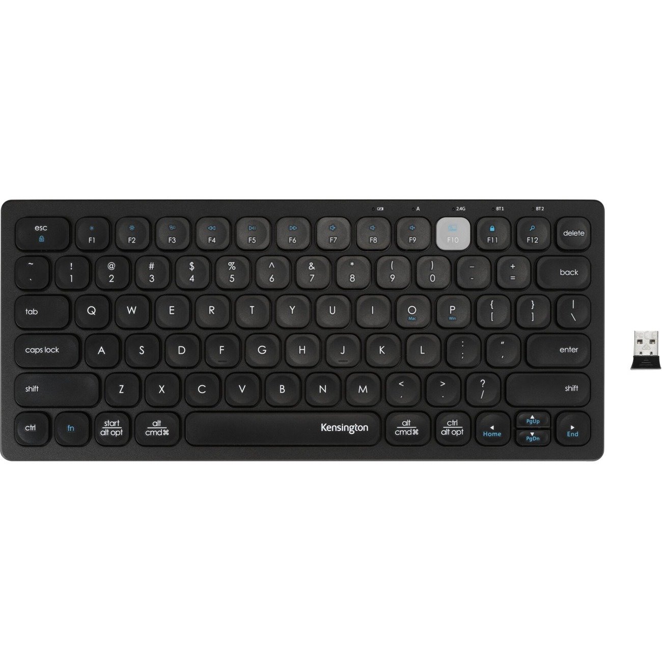 Kensington Multi-Device Dual Wireless Compact Keyboard - Black (Spain)