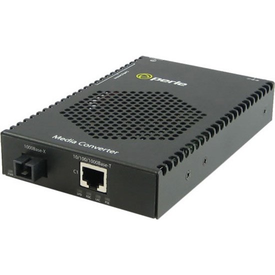 Perle S-1110P-S1SC10U-XT - 10/100/1000 Industrial Temperature PoE Media Converter