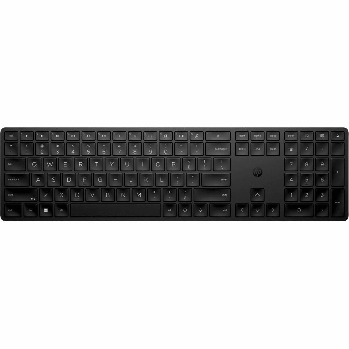 HP 455 - Keyboard - Programmable - Wireless - 2.4 GHz - Uk - Black - For HP 250 G9, Pro X360, ProBook 445 G9, ZBook Firefly 14 G9, ZBook Fury 16 G9