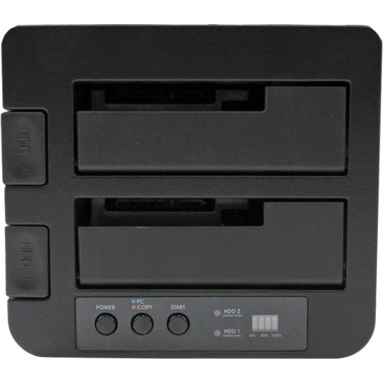 StarTech.com Standalone Hard Drive Duplicator Dock, External Dual Bay HDD/SSD Cloner/Copier, USB 3.0 / eSATA, SATA Disk Cloning / Recovery