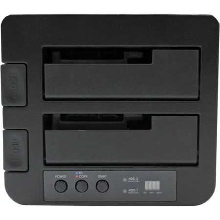 StarTech.com Standalone Hard Drive Duplicator Dock, External Dual Bay HDD/SSD Cloner/Copier, USB 3.0 / eSATA, SATA Disk Cloning / Recovery
