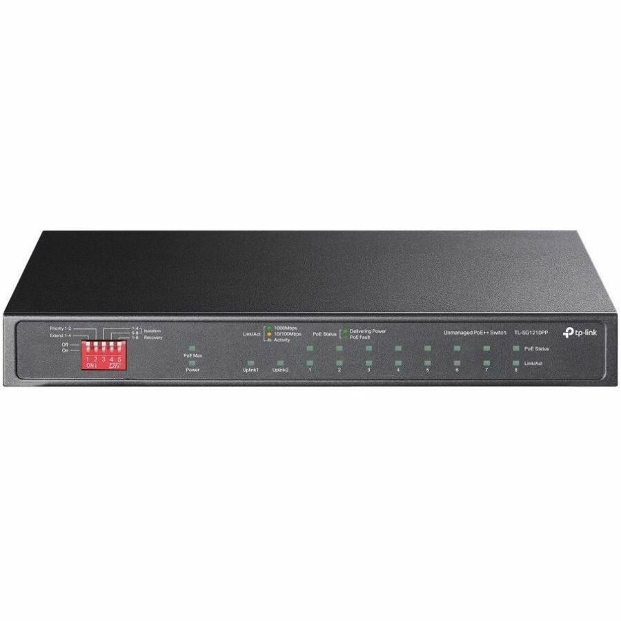 TP-Link TL-SG1210PP 10 Poorten Ethernetswitch - Gigabit Ethernet - 1000Base-X, 10/100/1000Base-T