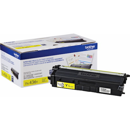 Brother TN436Y Original Laser Toner Cartridge - Yellow - 1 Each