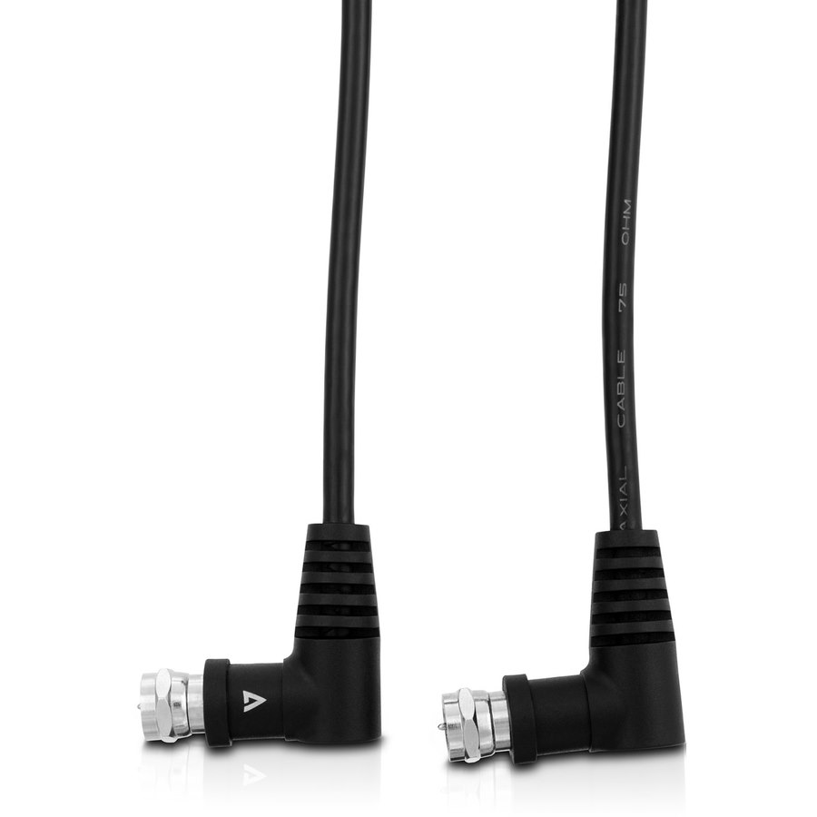 V7 Coax Cable 90 Degree 1.5M Black