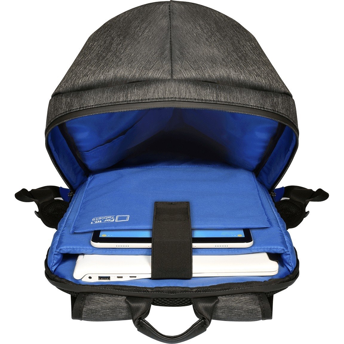 Port San Francisco Carrying Case (Backpack) for 25.4 cm (10") to 39.6 cm (15.6") Notebook - Grey