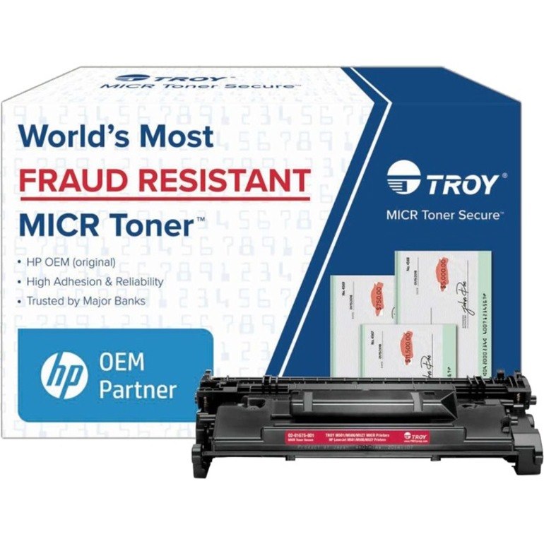 Troy Toner Secure Original MICR Standard Yield Laser Toner Cartridge CF287A - Black - 1 Pack