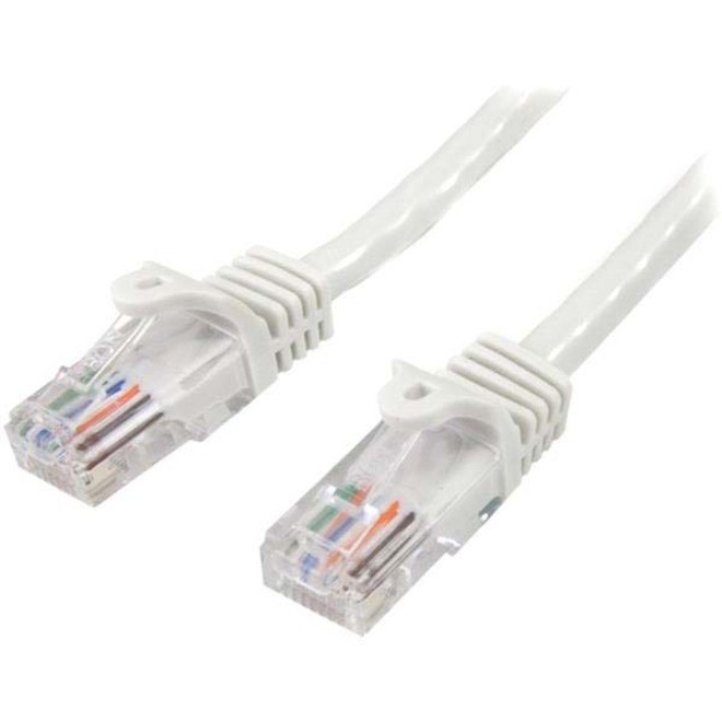 STARTECH.COM 50CM WHITE CAT5E/ CAT 5 SNAGLESS ETHERNET PATCH CABLE 0.5 M