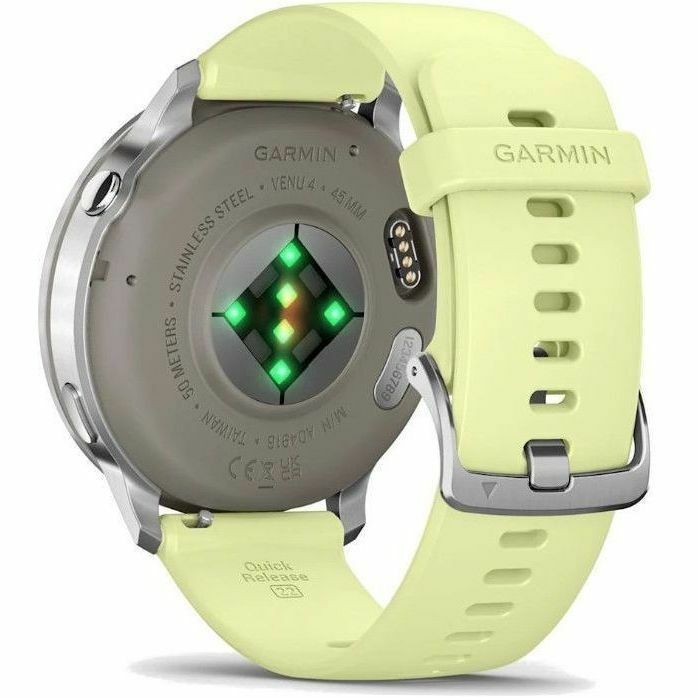 Garmin Venu 4 - 45 mm Silver with Citron Silicone band