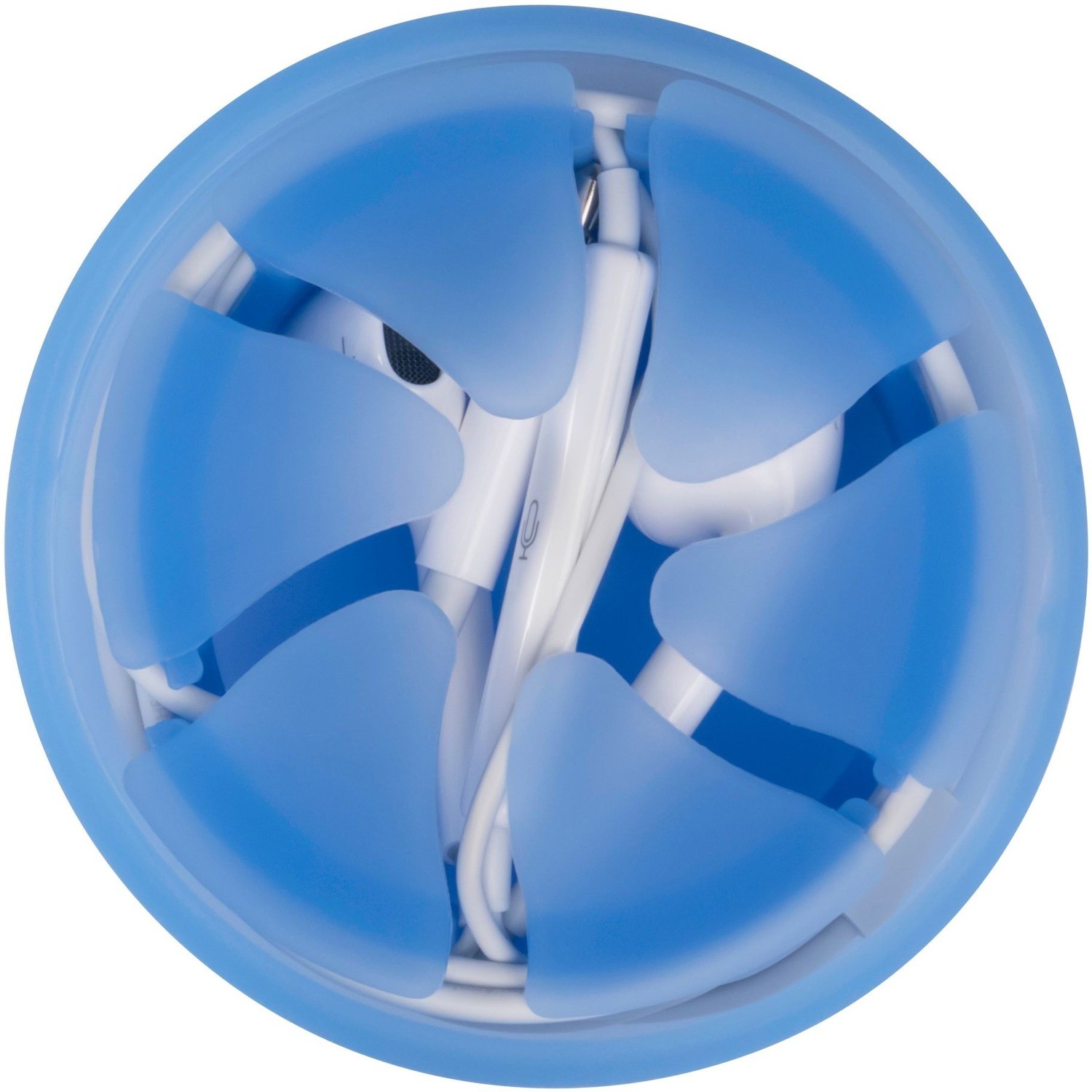 Digital Innovations The Nest - Tangle-Free Earphone / Earbud Case, Durable and Compact - Blue