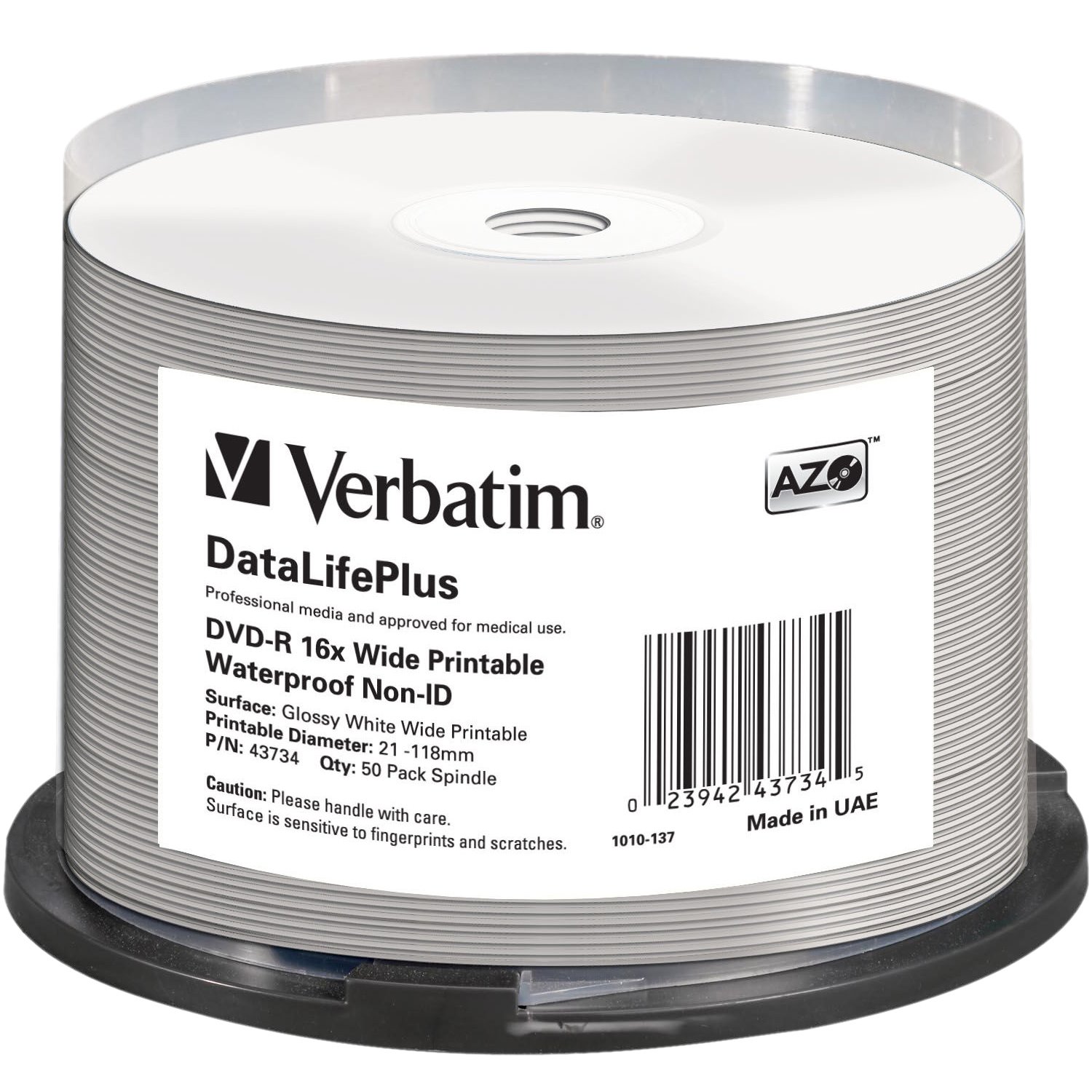 Verbatim DataLifePlus DVD Recordable Media - DVD-R - 16x - 4.70 GB - 50