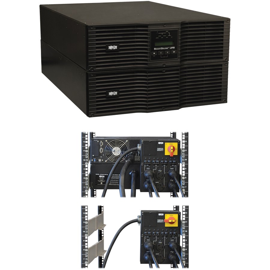 Tripp Lite by Eaton SmartOnline 208/240V 8kVA 7.2kW Double-Conversion UPS, 6U Rack/Tower, Extended Run, Network Card Options, USB, DB9 Serial, Bypass Switch, NEMA outlets