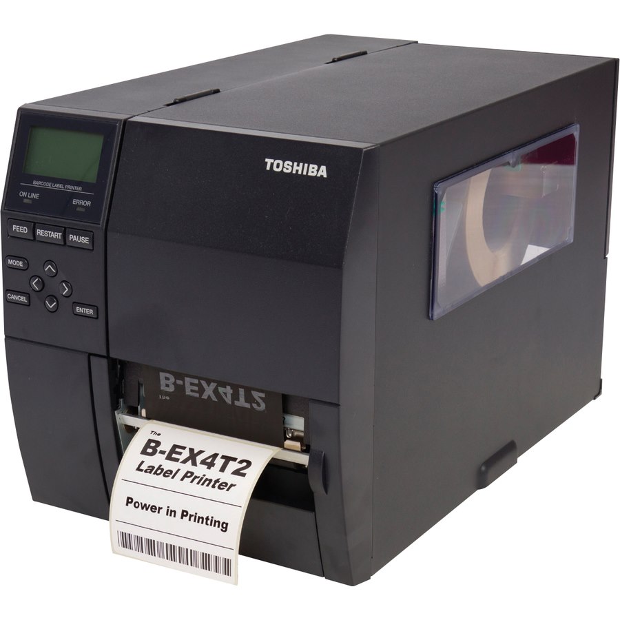 Toshiba B-EX4T2 Desktop Direct Thermal/Thermal Transfer Printer - Monochrome - Label Print - Fast Ethernet - USB