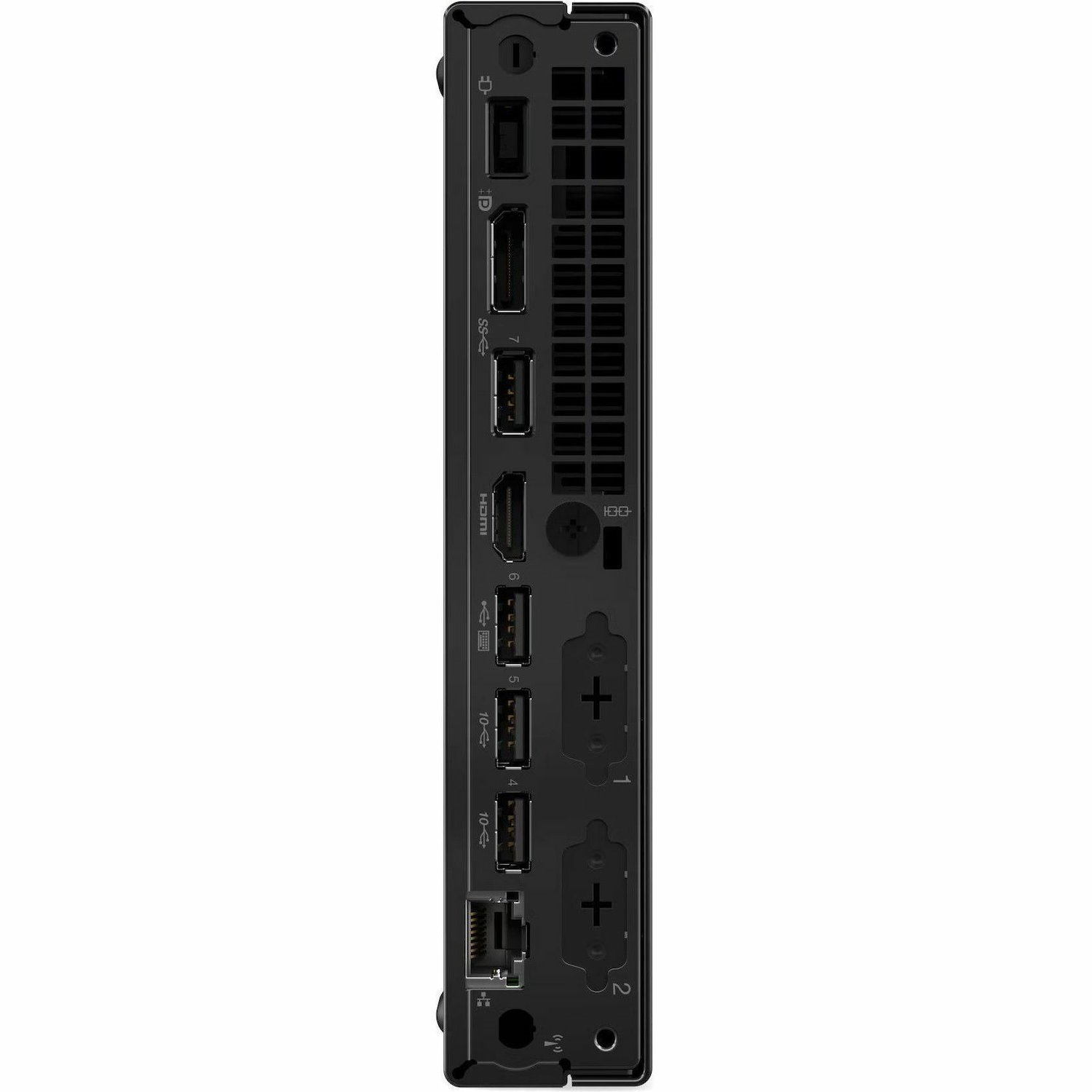 Lenovo ThinkCentre M70q Gen 5 12TD001VCA Desktop Computer - Intel Core i5 14th Gen i5-14500T - vPro Technology - 8 GB - 256 GB SSD - Tiny - Black