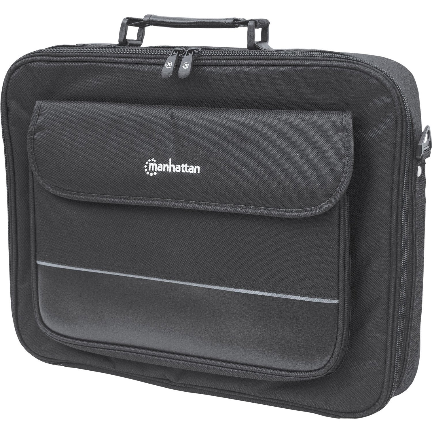 Manhattan Empire II 17" Laptop Briefcase, Black