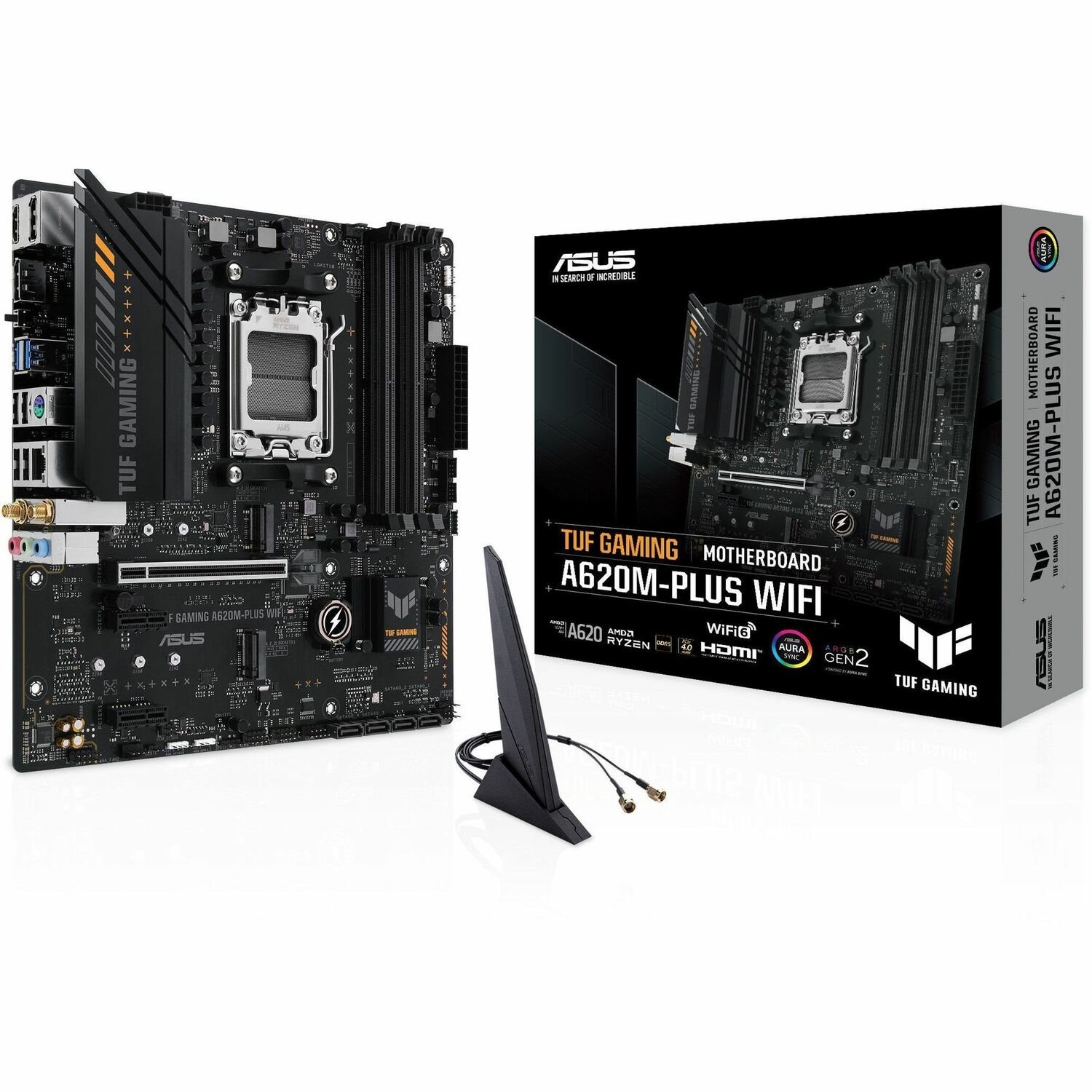 TUF TUF GAMING A620M-PLUS WIFI Gaming Desktop Motherboard - AMD A620 Chipset - Socket AM5 - Micro ATX