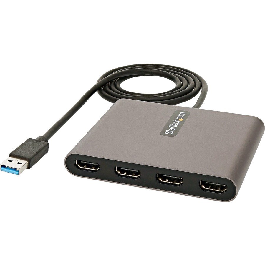 StarTech.com USB 3.0 to Quad HDMI Adapter, USB to 4x HDMI Monitor Converter for Windows (no support for macOS/ChromeOS/Linux) - TAA