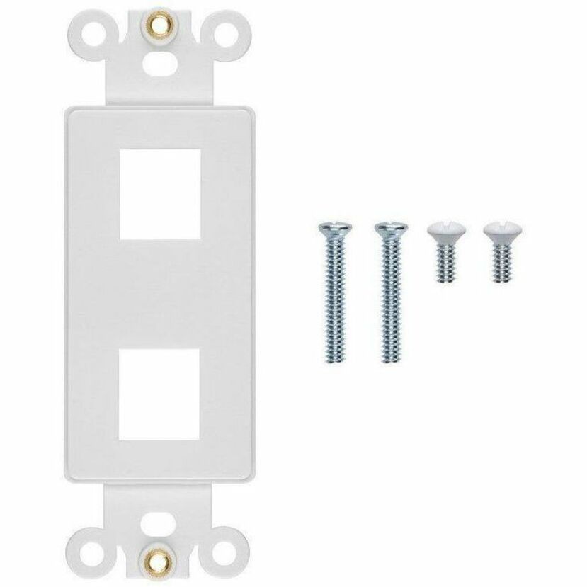 Monoprice D Cor Insert For Keystone 2-Port White 4" X1.4" X0.25" w/Scre