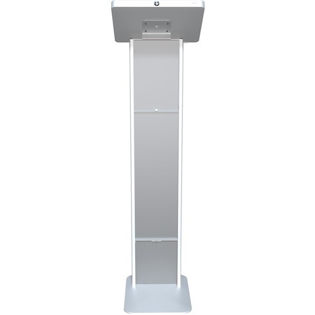 CTA Digital Locking Floor Stand w/ Graphic Slot for iPad Gen7-10 & More (White)