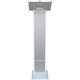 CTA Digital Locking Floor Stand w/ Graphic Slot for iPad Gen7-10 & More (White)