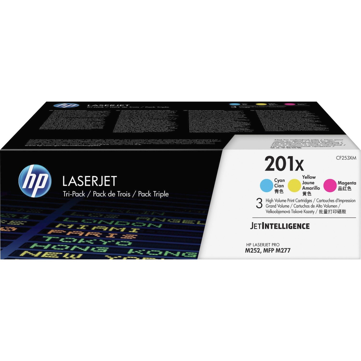 HP 201X Original High Yield Laser Toner Cartridge - Cyan, Magenta, Yellow - 3 / Pack