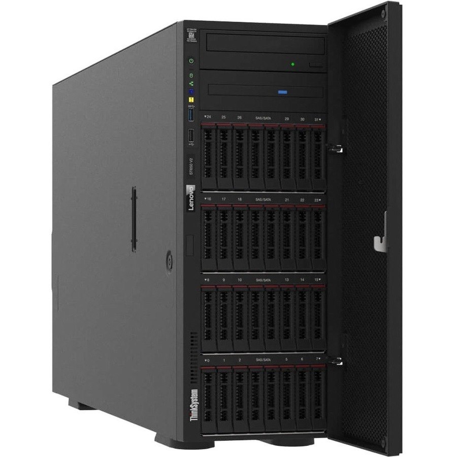 Lenovo ThinkSystem ST650 V2 7Z74A00UAU 4U Tower Server - 1 Xeon Silver 4309Y 2.80 GHz - 16 GB RAM - Serial ATA/600 Controller