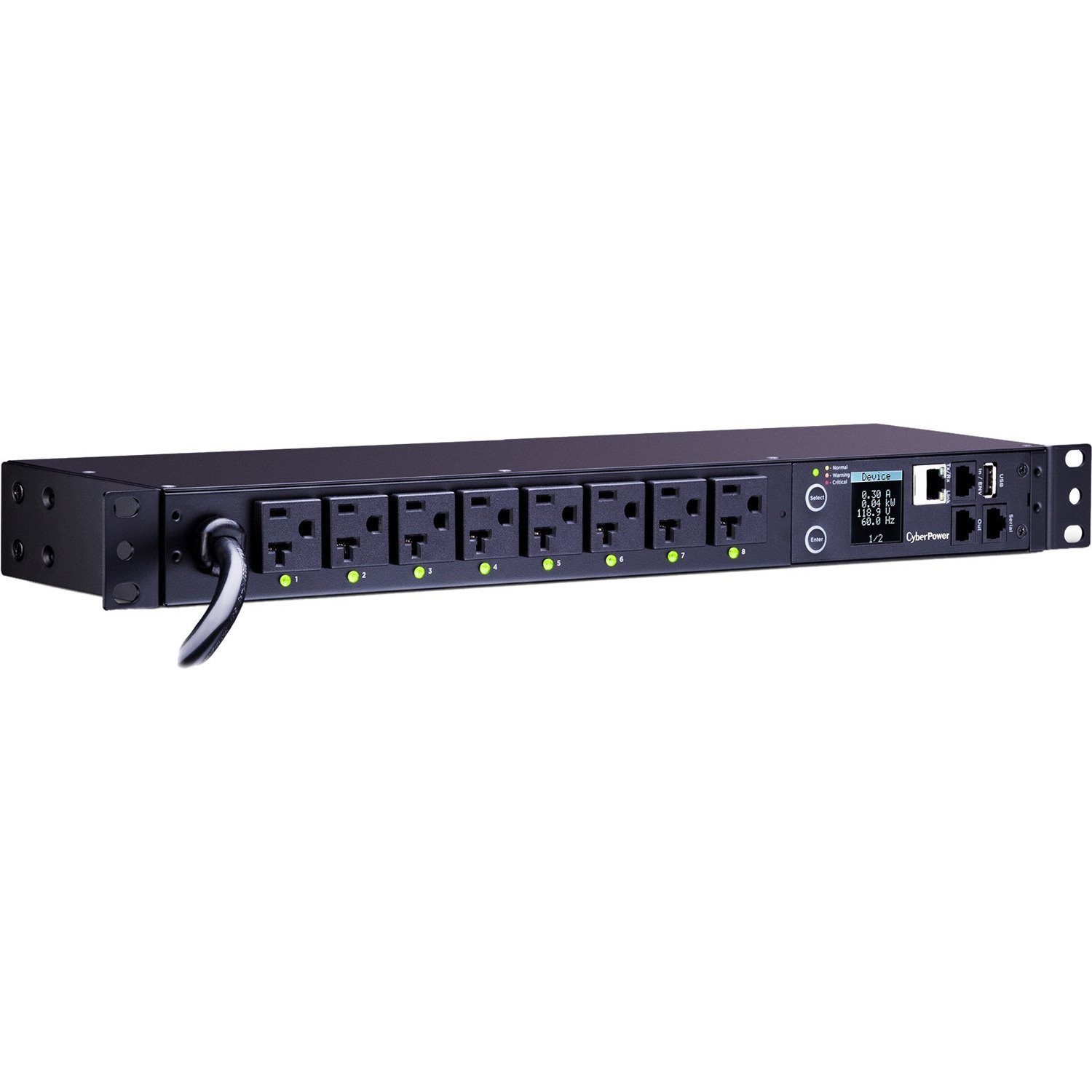 CyberPower PDU81002 100 - 120 VAC 20A Switched Metered-by-Outlet PDU