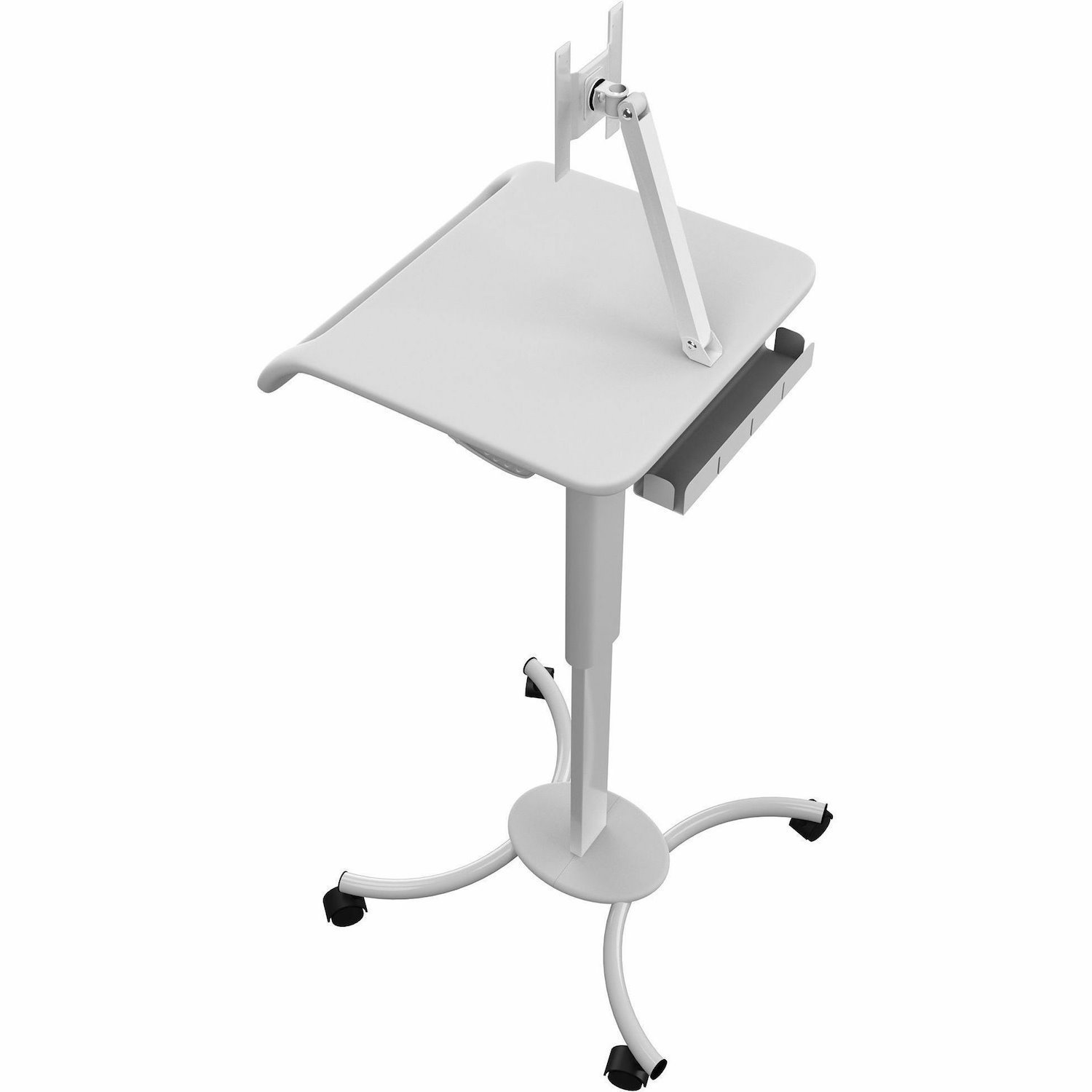 CTA Digital Height-Adjustable Rolling Medical Workstation Cart with VESA Plate