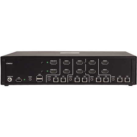 Tripp Lite by Eaton 4-Port Dual-Monitor Secure KVM Switch, HDMI, 4K, NIAP PP3.0, Audio, CAC, TAA