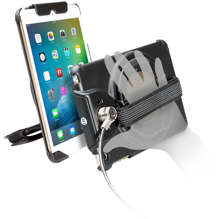 CTA Digital Anti-Theft Case with Built-In Grip Stand for iPad mini