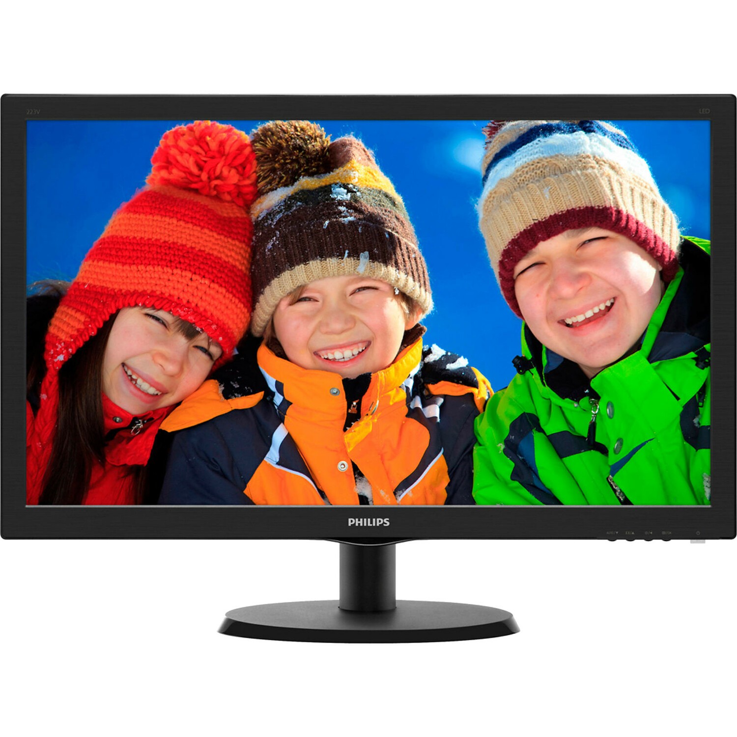 Philips V-line 223V5LHSB Full HD LCD Monitor - 16:9 - Black