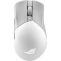 Asus ROG Gladius III Wireless AimPoint Gaming Mouse - Bluetooth/Radio Frequency - USB 2.0 Type A - Optical - 6 Programmable Button(s) - Moonlight White - 1