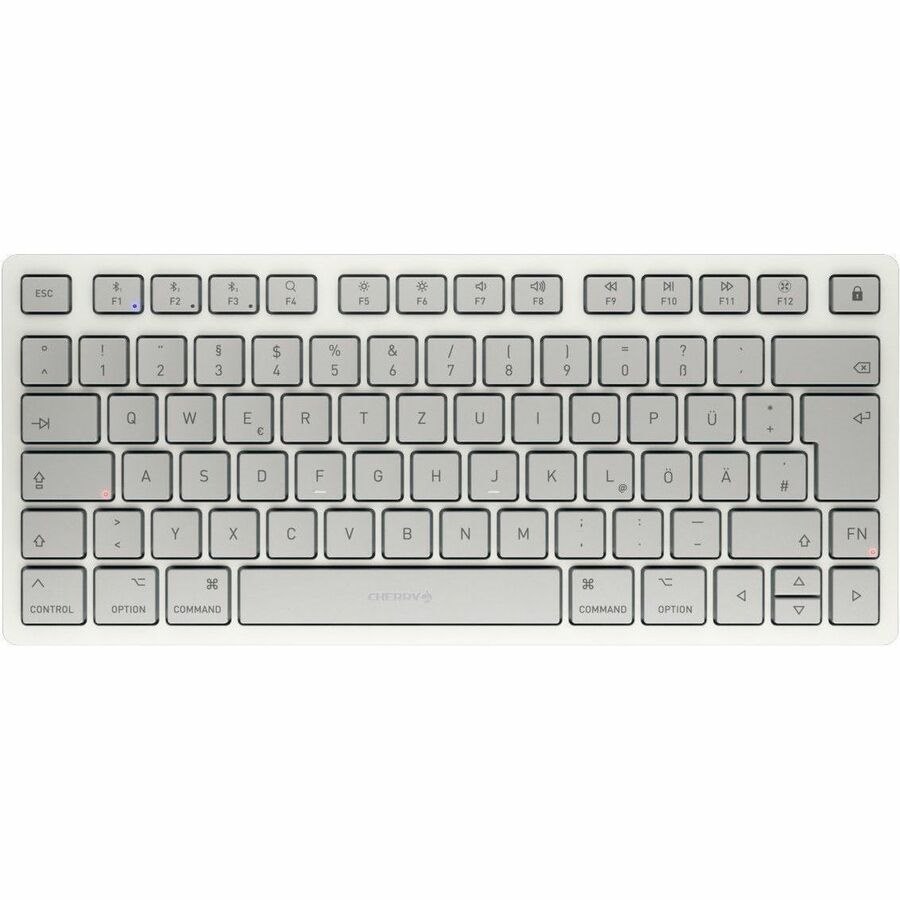 CHERRY KW 7100 MINI BT FOR MAC Keyboard - Compact - Wireless Connectivity - German - Moonlight White