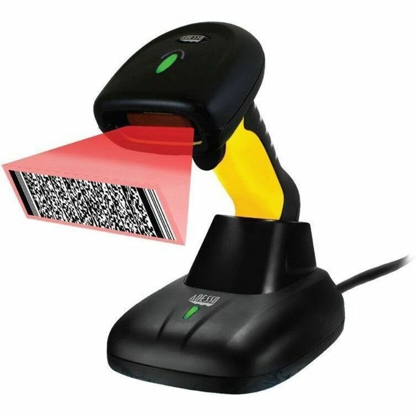 Adesso NuScan 5200 Rugged Retail, Warehouse Handheld Barcode Scanner - Cable/Wireless Connectivity
