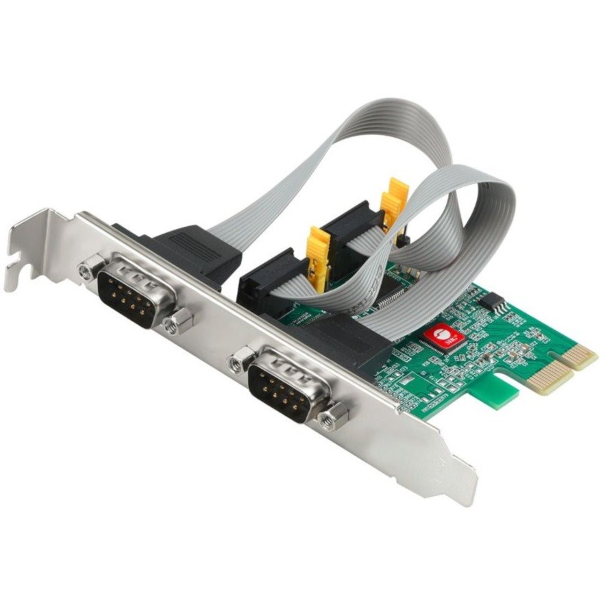 SIIG 2 Port DP Cyber RS-232 2S PCIe Card - 250Kbps