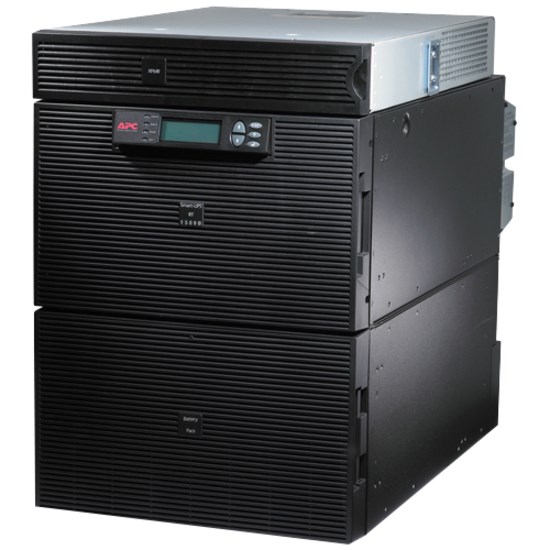 APC Smart-UPS RT 15kVA, 208V, LCD, rackmount, 14U, 12x 5-20R & 4x L6-20R & 1x L6-30R NEMA outlets, w/transfo 208V to 120V