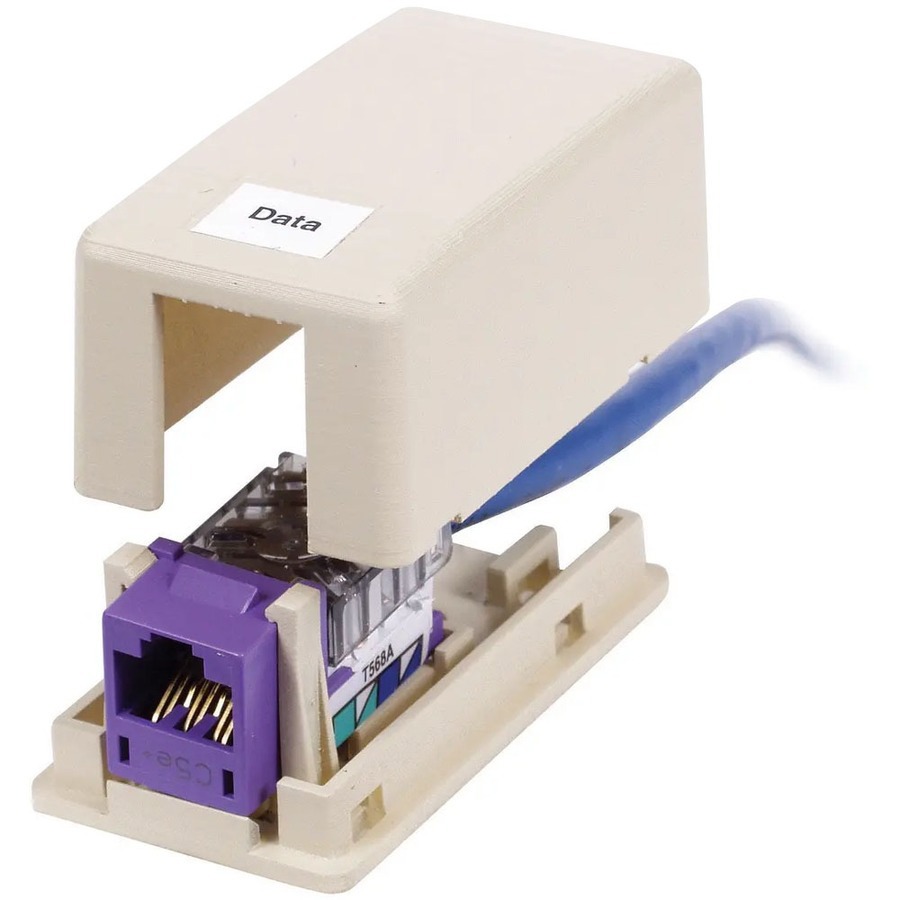 Hubbell iStation Mounting Box for Keystone Module - Light Almond, Office White