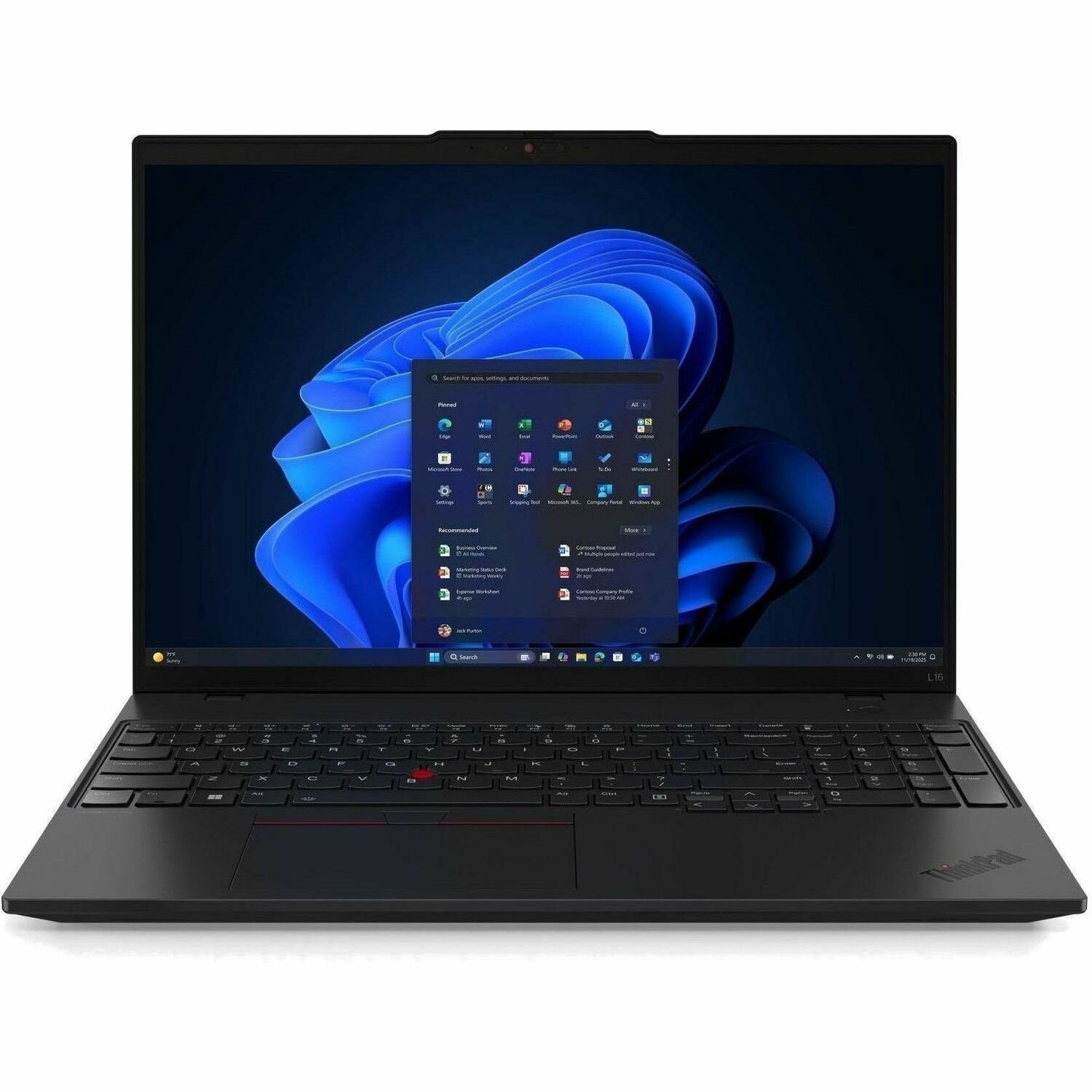 Lenovo ThinkPad L16 Gen 2 21RH0010AU 16" Copilot+ PC Notebook - WUXGA - 60 Hz - AMD Ryzen AI 7 PRO 350 - 32 GB - 512 GB SSD - English Keyboard - Black
