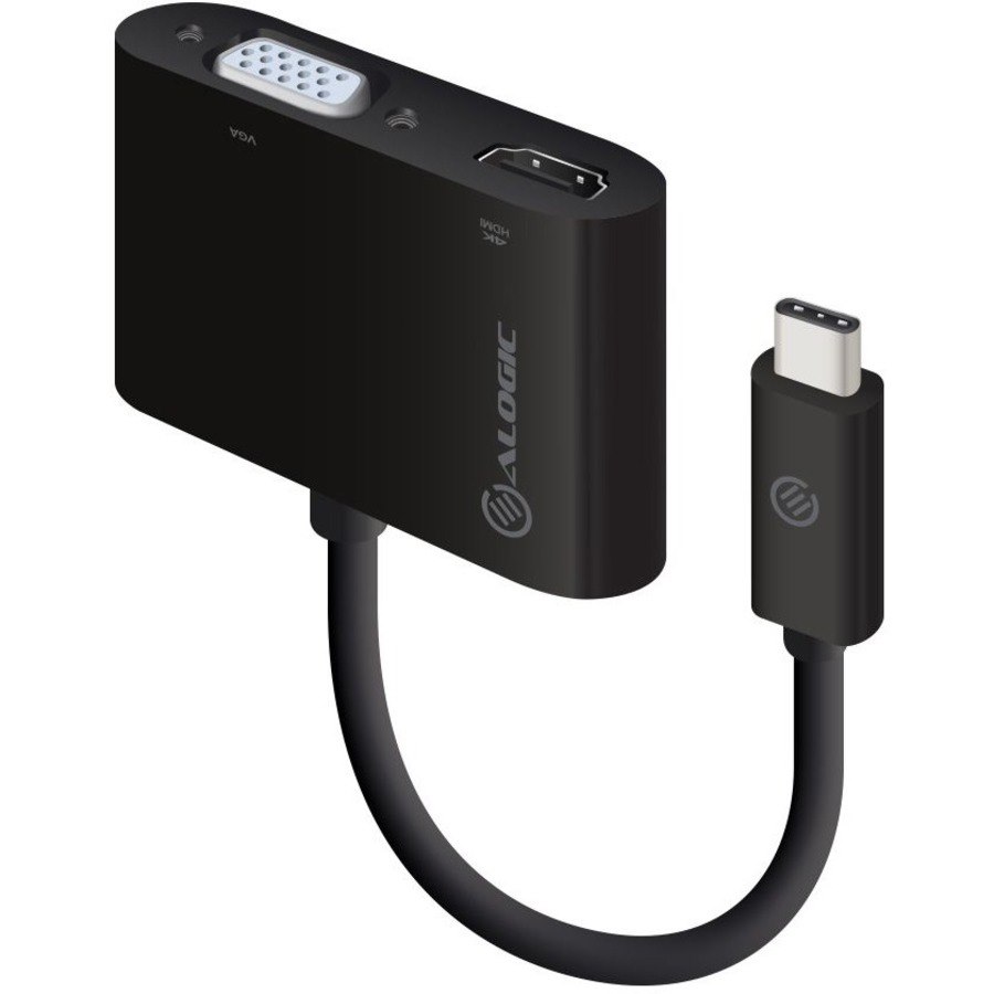 Alogic 2-in-1 USB-C to HDMI VGA Adapter - Male to 2-Female - Premium Series