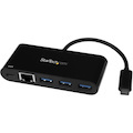 StarTech.com USB-C to Ethernet Adapter with 3-Port USB 3.0 Hub and Power Delivery - USB-C GbE Network Adapter + USB Hub w/ 3 USB-A Ports
