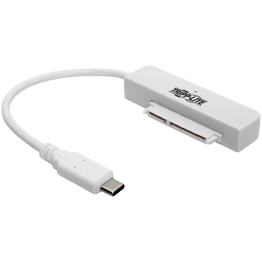 Eaton Tripp Lite Series USB 3.1 Gen 1 (5 Gbps) USB-C to SATA III Adapter Cable with UASP, 2.5 in. SATA Hard Drives, Thunderbolt 3 Compatible, White