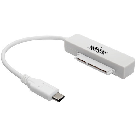 Eaton Tripp Lite Series USB 3.2 Gen 2 (10 Gbps) USB-C to SATA III Adapter Cable with UASP, 2.5 in. SATA Hard Drives, Thunderbolt 3 Compatible, White