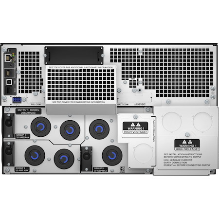 APC Smart-UPS On-Line, 10kVA/10kW, Rackmount 6U, 208V, 4x L6-20R+2x L6-30R NEMA outlets, Network Card+SmartSlot, Extended runtime, W/ rail kit