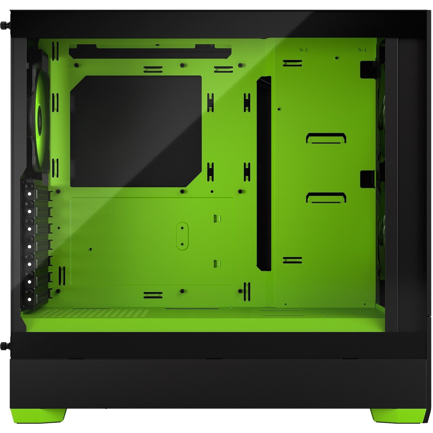 Fractal Design Pop Air RGB Computer Case - Mini ITX, Mini ATX, ATX Motherboard Supported - Tower - Steel, Tempered Glass - Green, Black