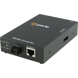 Perle S-110PP-S1SC20U-XT - 10/100 Industrial Temperature PoE+ SFP Media Converter
