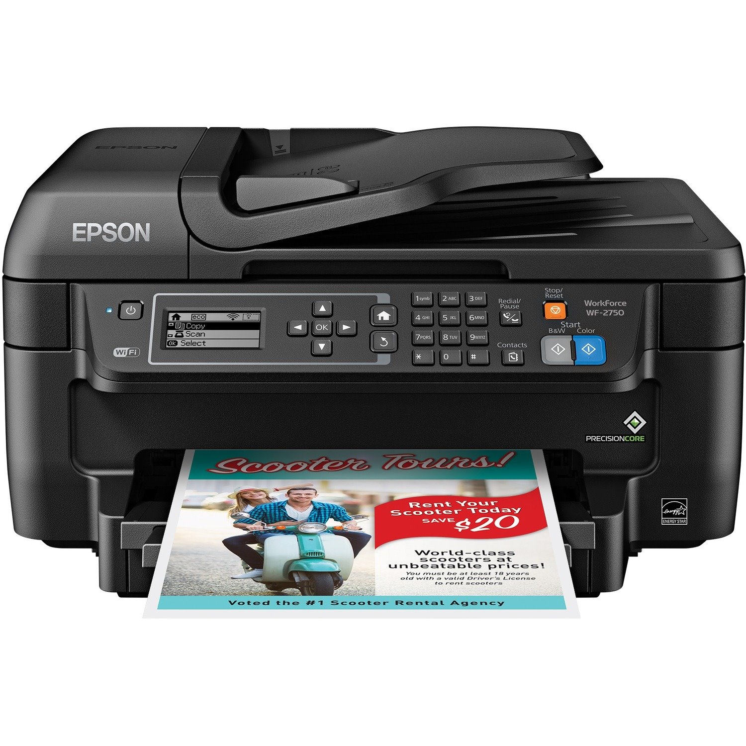 Epson WorkForce WF-2750 Wireless Inkjet Multifunction Printer - Colour