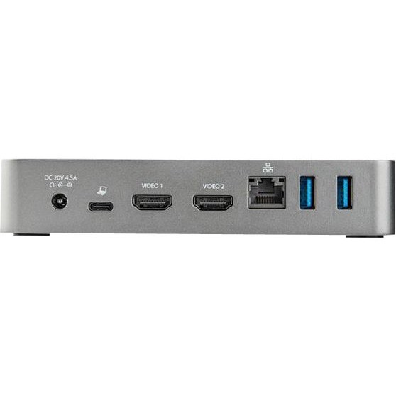 STARTECH.COM USB-C DOCK, DUAL DISPLAY, 65W, HDMI, USB (3), RJ45, 3YR
