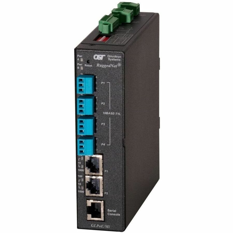 RuggedNet GLPoE/Mi, 2x DC Terminal Power, Extended Temp