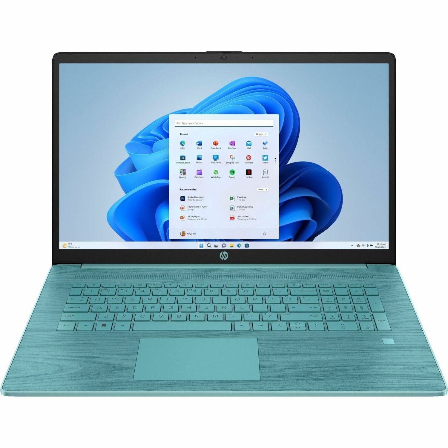 HP 17.3" Notebook - HD+ - 1600 x 900 - (Intel Celeron N4120 Quad-core (4 Core) 1.1 GHz) - 4 GB Total RAM - 128 GB SSD - Seafoam Teal - Refurbished